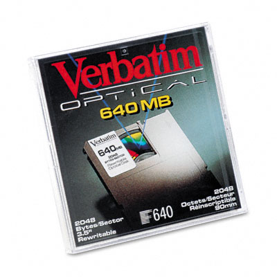 VERBATIM 91250 640MB 2048B/S 3.5" REWRITABLE MAGNETO OPTICAL DISK 1PK